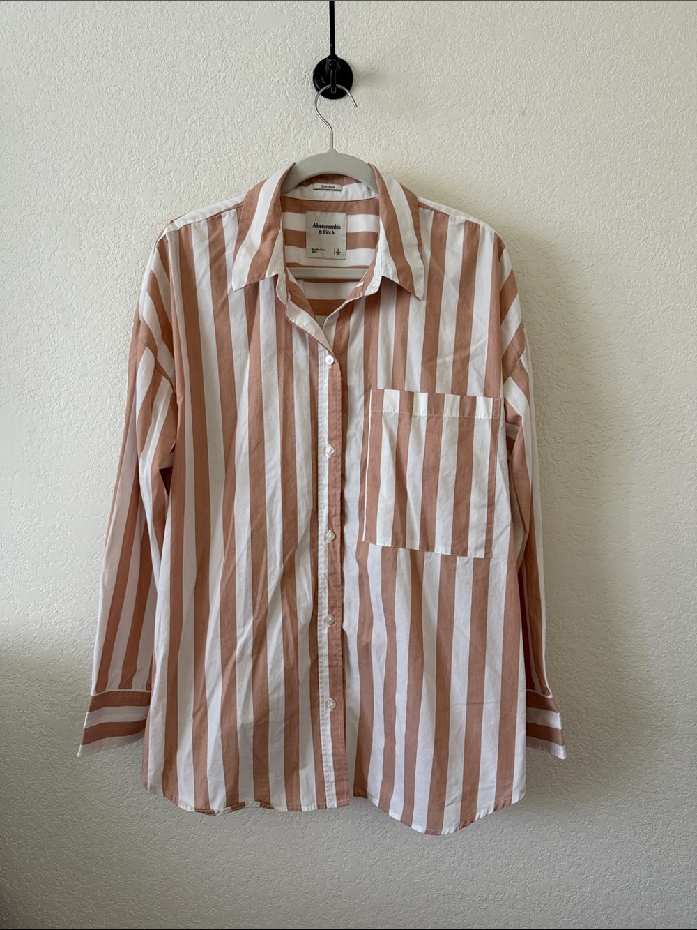 Abercrombie & Fitch Women’s Vertical Stripe Button-Down Shirt & Short Set